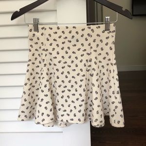 Topshop Textured Floral Skirt